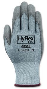 GLOVE DYNEEMA S/P SHELL;GRAY POLYURETHANE PALM - Latex, Supported